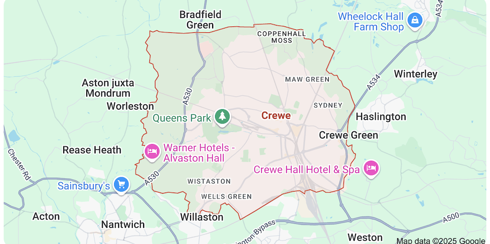 Crewe, Cheshire Ground Rents For Sale We Cover These Postcodes.